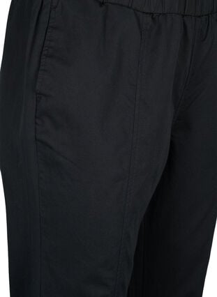 Hose aus Baumwolle und Leinen mit Taschen, Black, Packshot image number 2