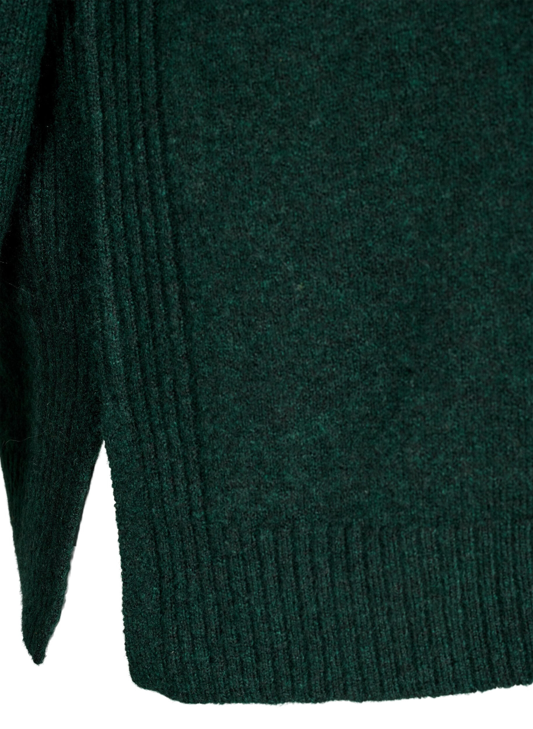 ZizziStrickpullover mit gerippten Abschl&uuml;ssen, Scarab Mel., Packshot image number 3