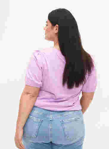 T-Shirt aus Baumwolle mit 2/4-Ärmeln, Lupine, Model image number 1