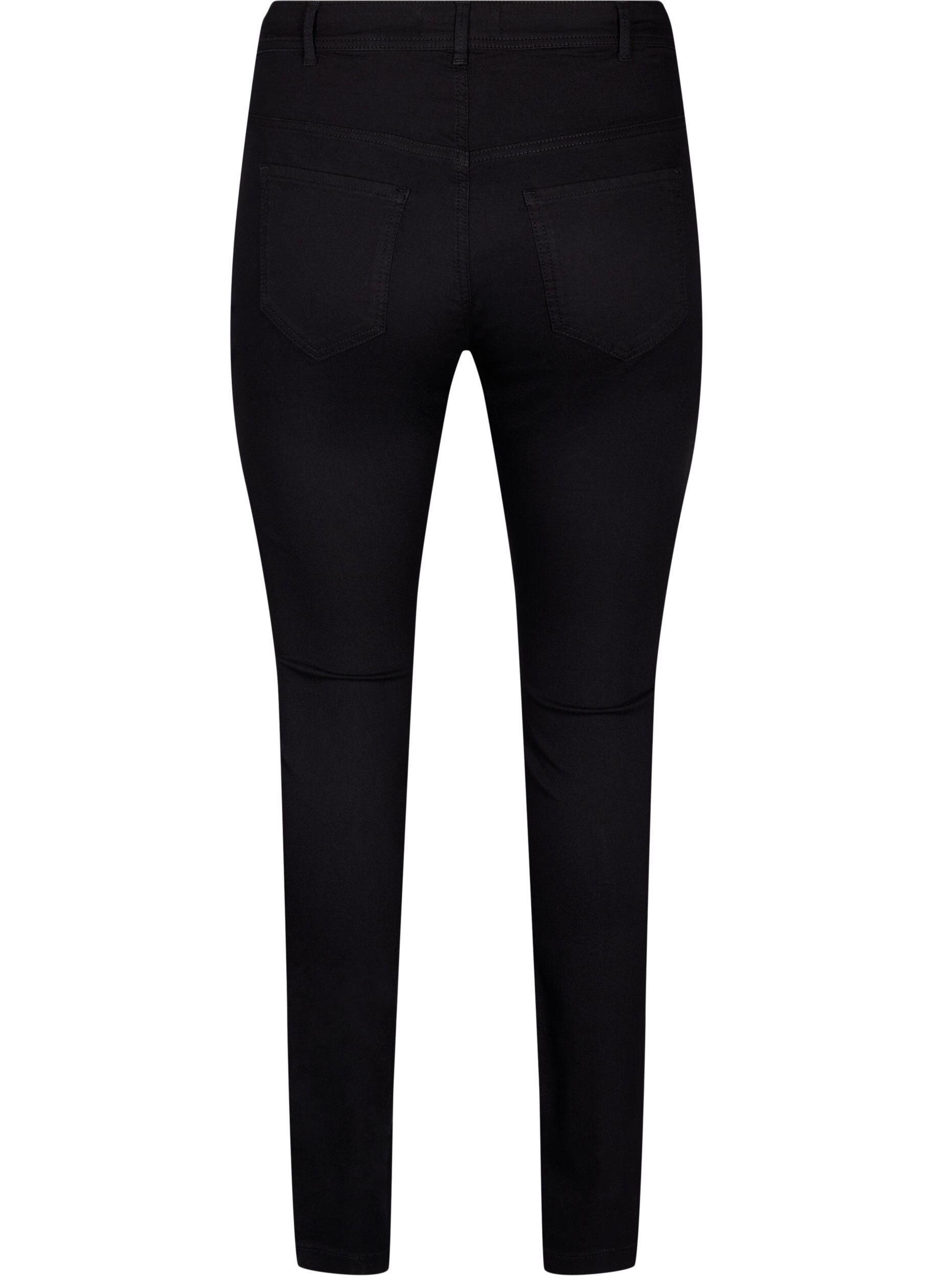ZizziSuper Slim Amy Jeans mit hoher Taille, Schwarz, Packshot image number 1