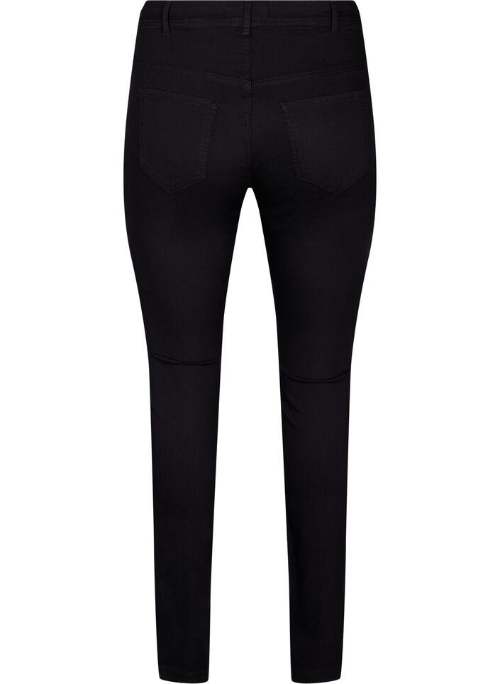 Super Slim Amy Jeans mit hoher Taille, Schwarz, Packshot image number 1