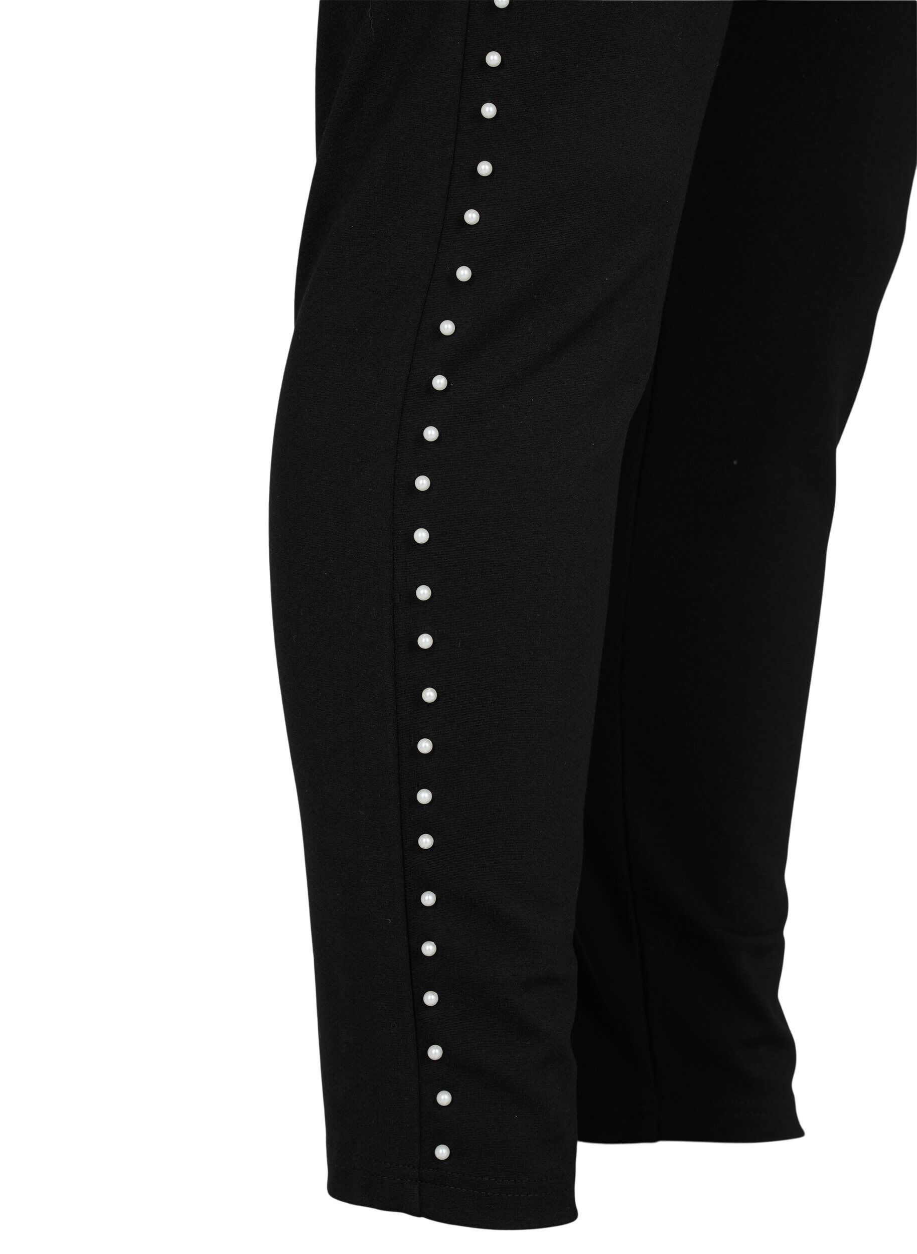 ZizziLeggings mit Perlen, Black, Packshot image number 3