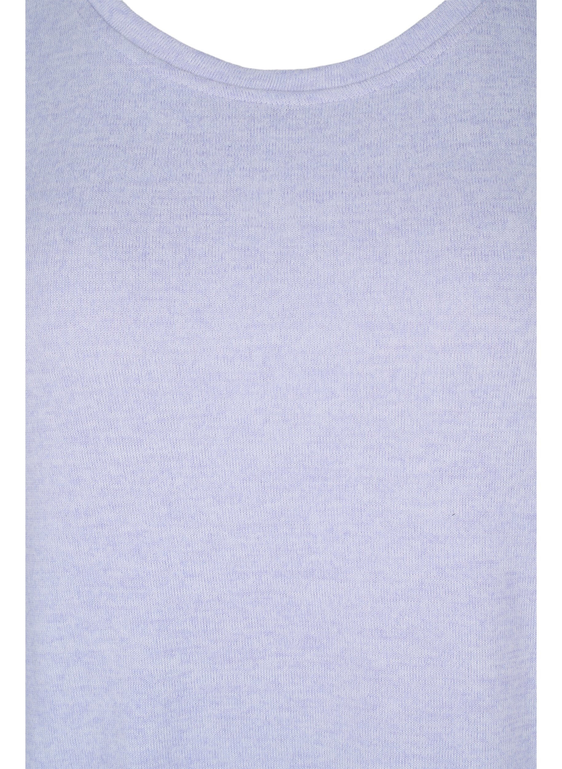 ZizziLangarm Bluse mit Knopfdetails, Cosmic Sky Melange, Packshot image number 2