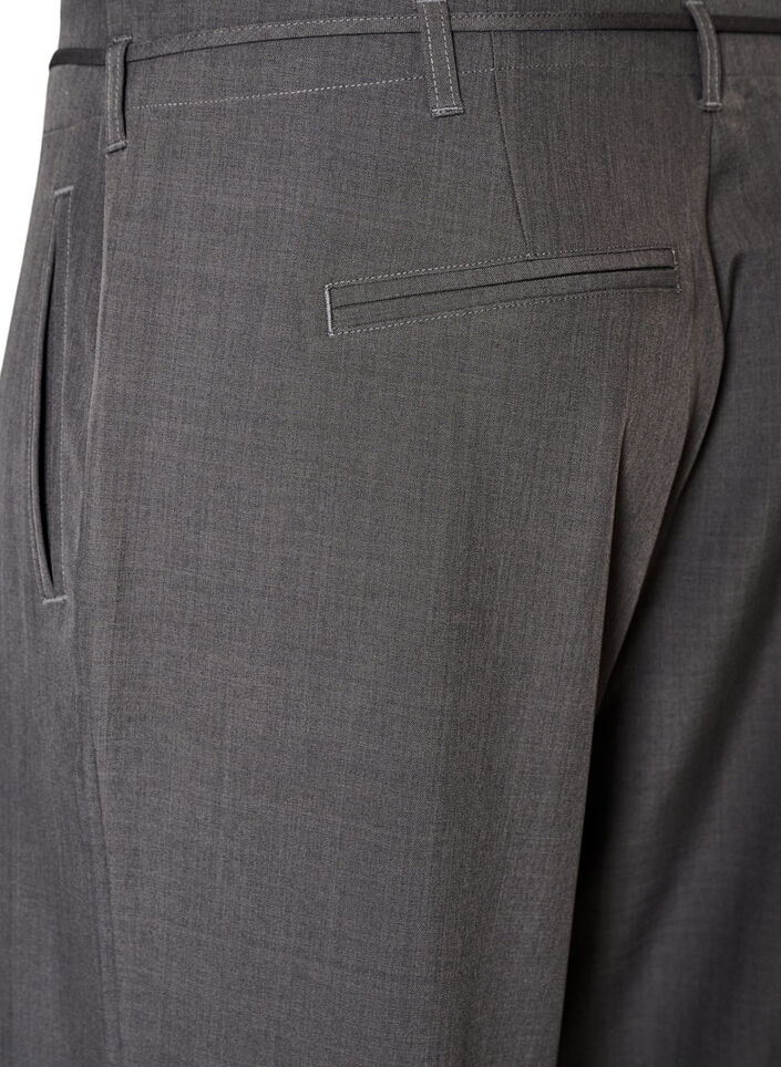 Taillierte Hose mit B&uuml;gelfalten und einem Bindeg&uuml;rtel, Grau, Packshot image number 3