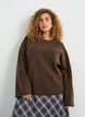 Locker gestrickte Bluse mit Alpaka und Wolle, Braun, Model image number 0