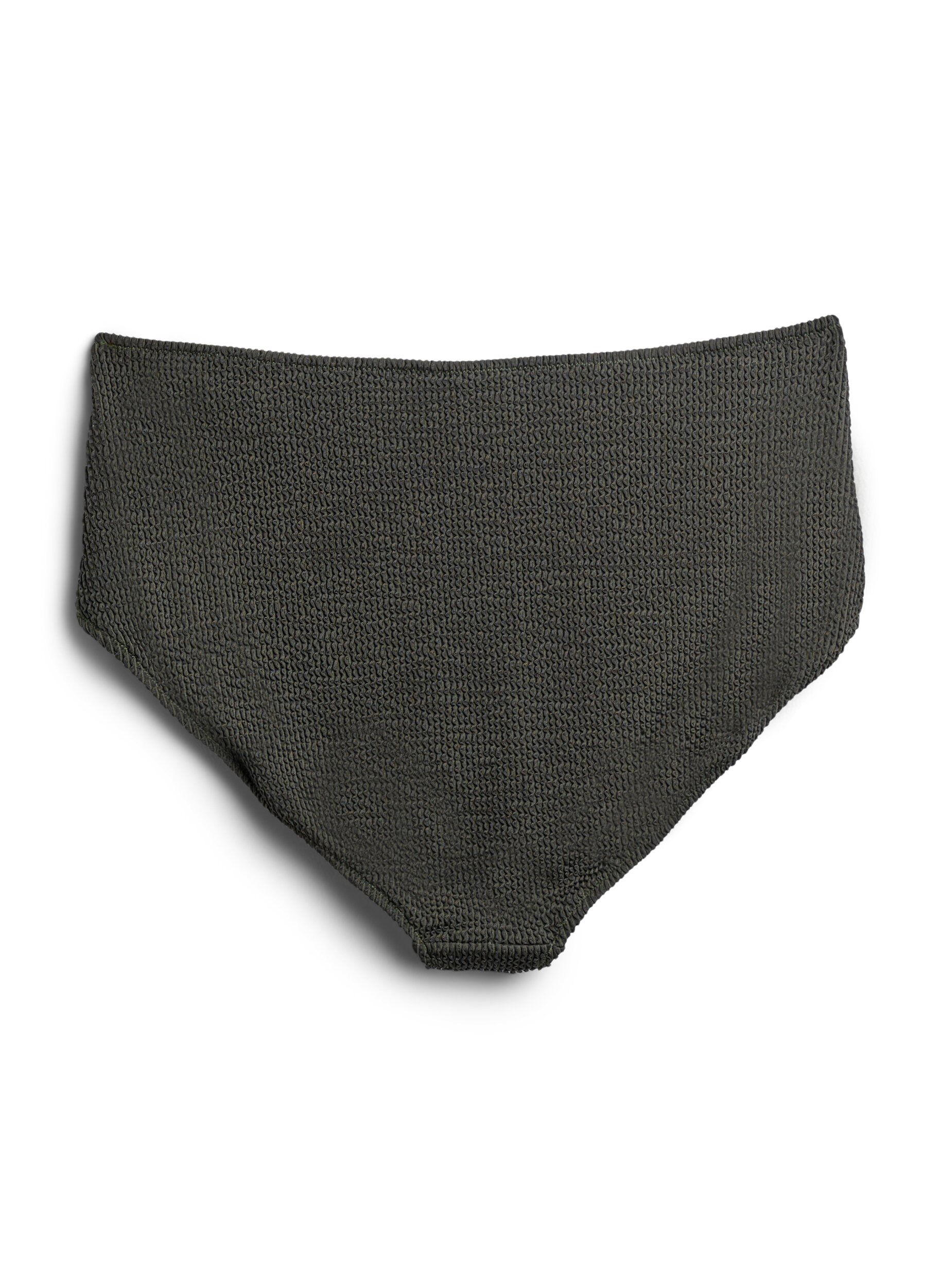 ZizziBikinihose mit Struktur und hohem Bund, Gr&uuml;n, Packshot image number 1