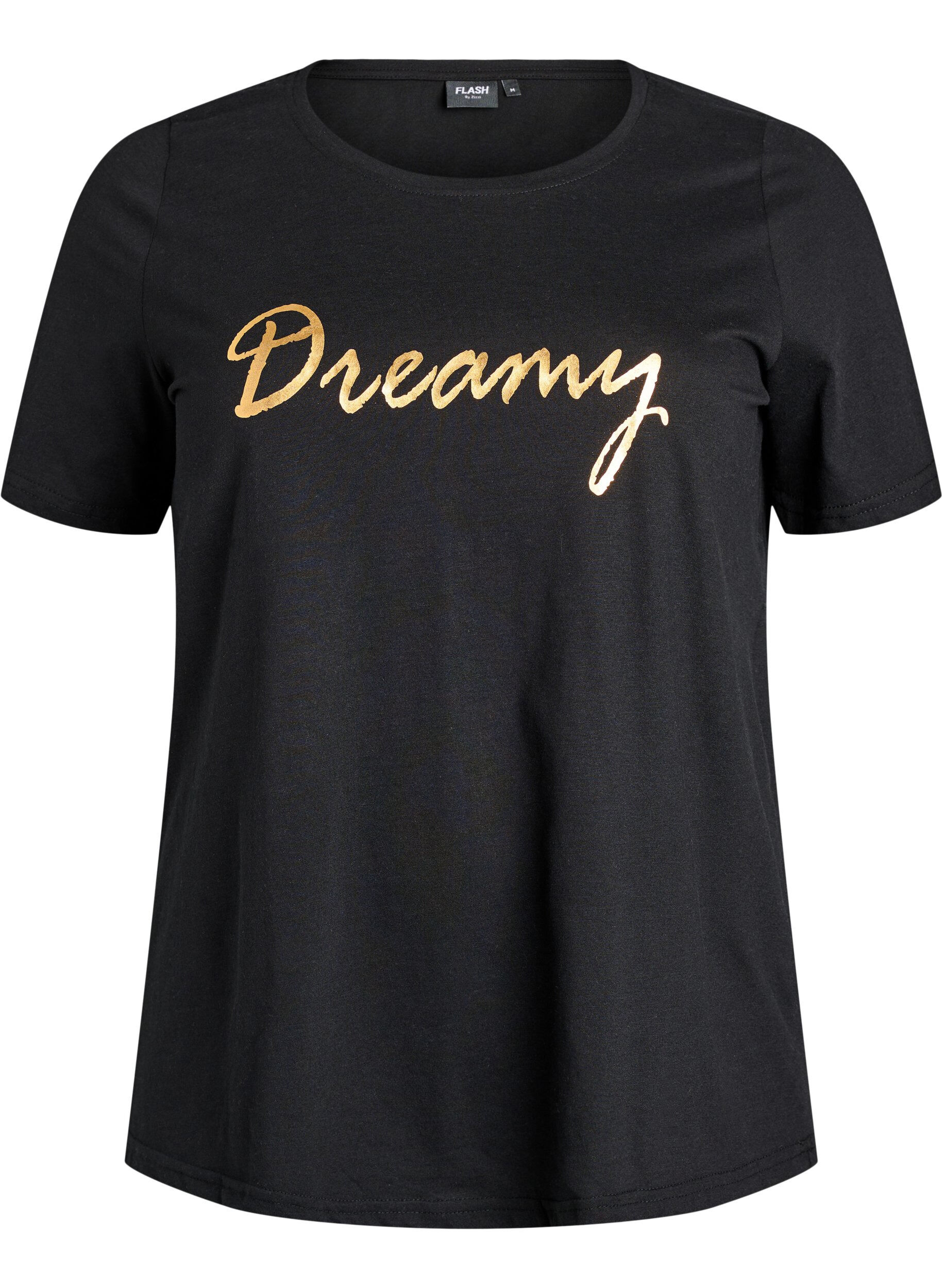 ZizziFLASH - T-Shirt mit Print, Schwarz, Packshot image number 0