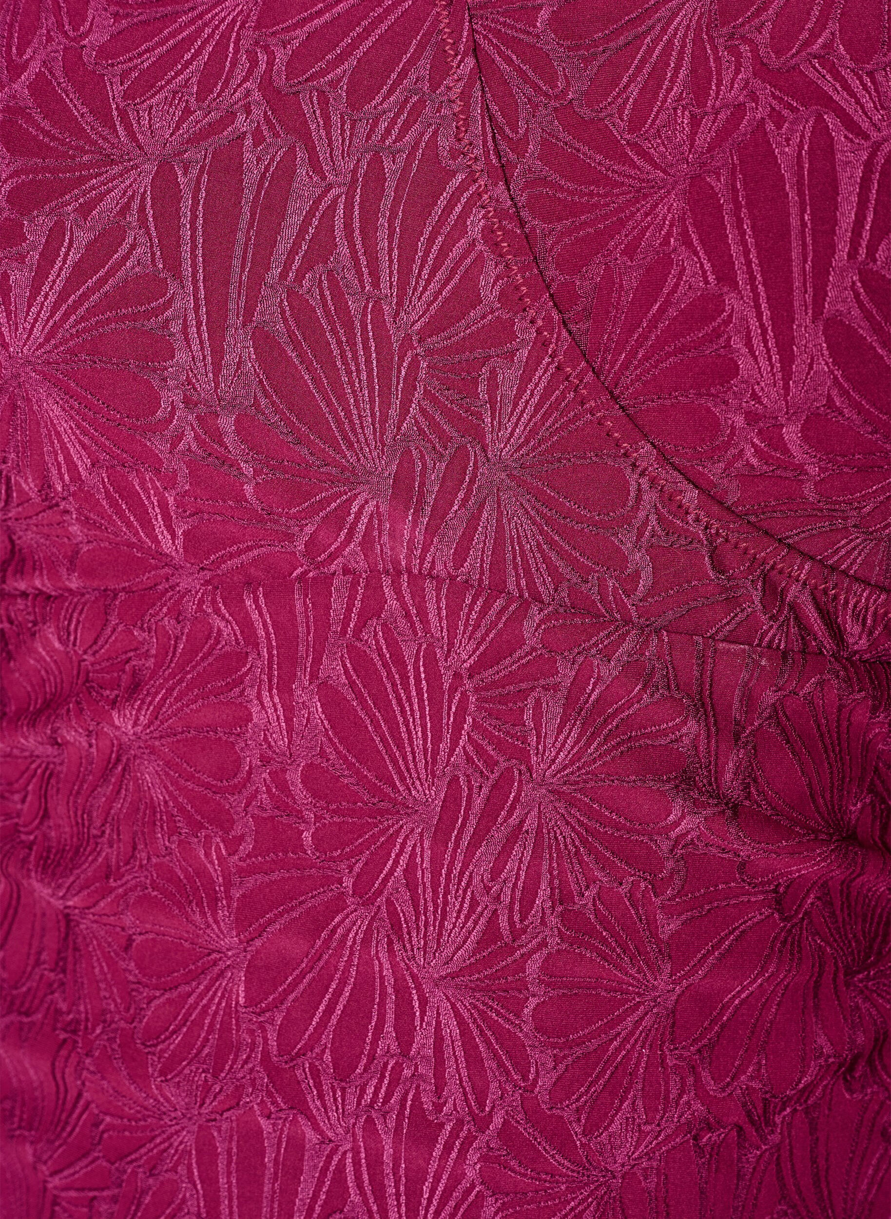 ZizziBadeanzug mit Wickeldetail und gebl&uuml;mter Ton-in-Ton-Textur, Rot, Packshot image number 2