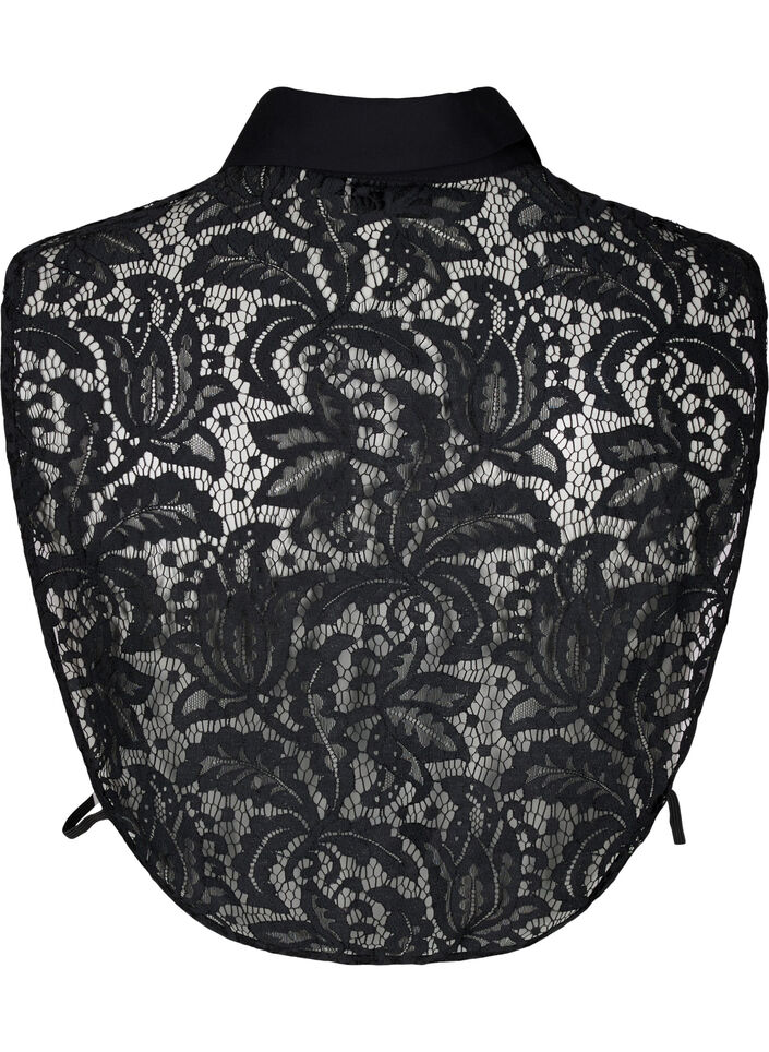 Lockerer Hemdkragen aus Spitze, Black, Packshot image number 1
