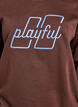 Sweatshirt mit gesticktem Text, Braun, Packshot image number 2