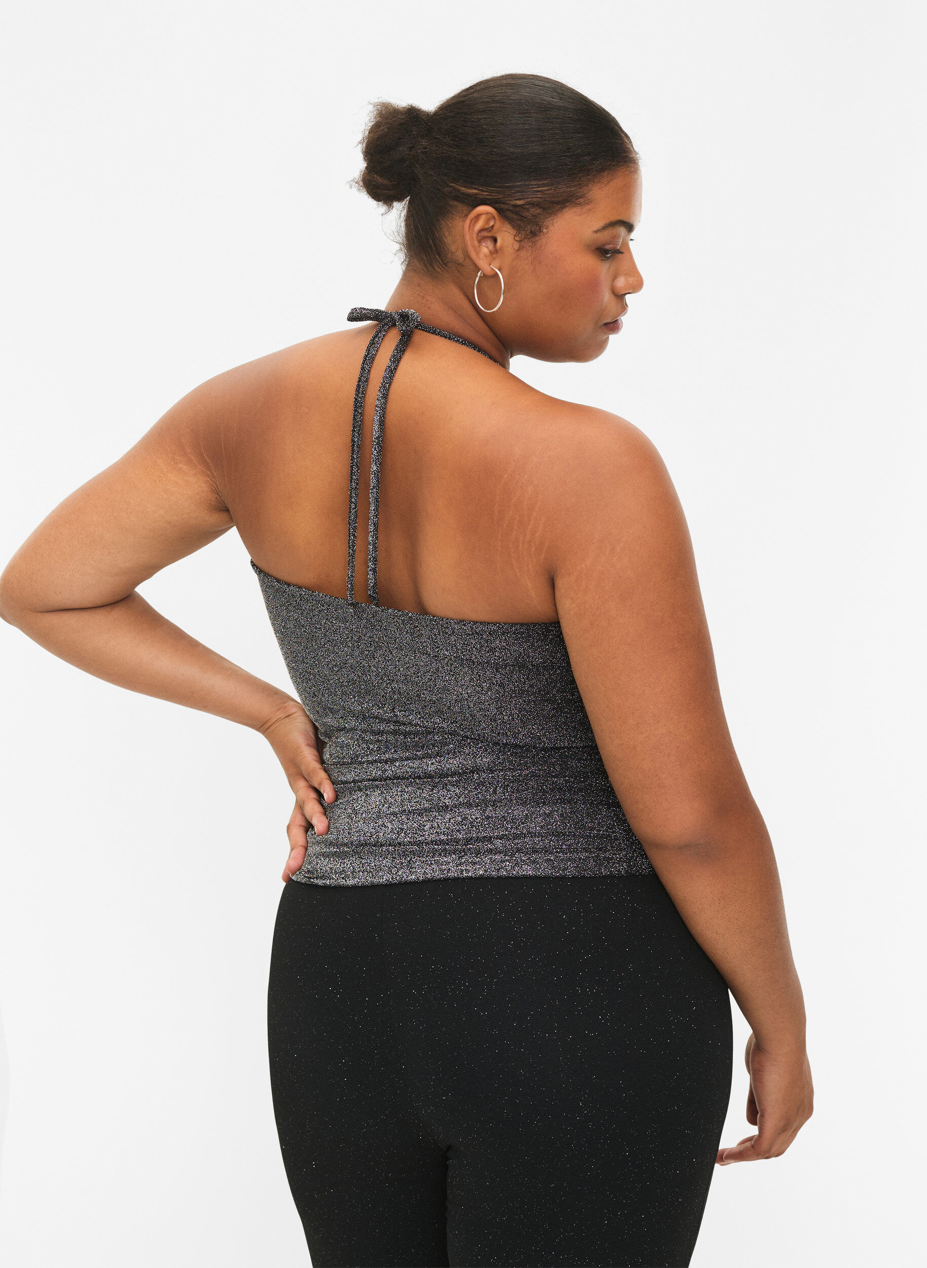 ZizziSilbernes &auml;rmelloses Oberteil, Black Silver, Model image number 1