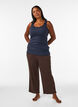Top mit Spitzensaum, Blau, Model image number 1