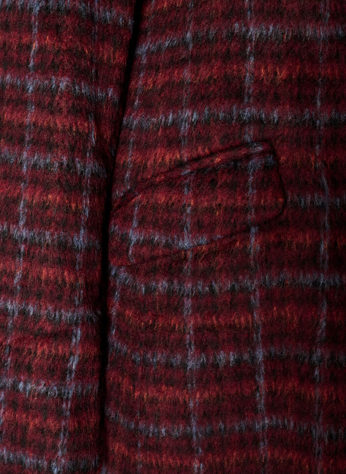 Karierter Mantel mit Taschen, Rot, Packshot image number 3