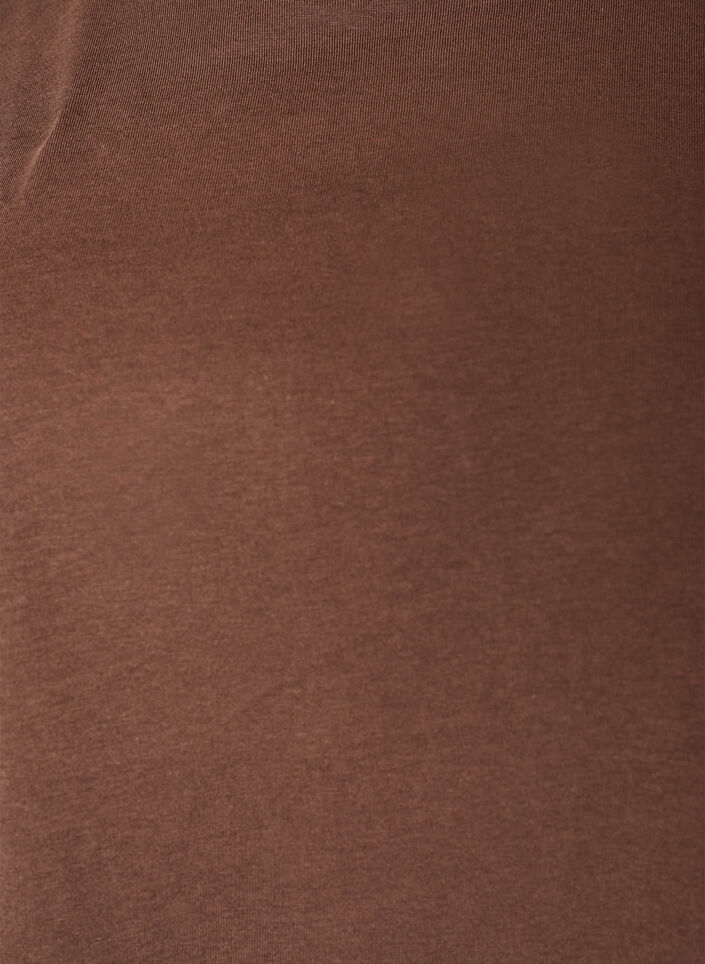 T-Shirt mit asymmetrischem Spitzensaum, Braun, Packshot image number 2