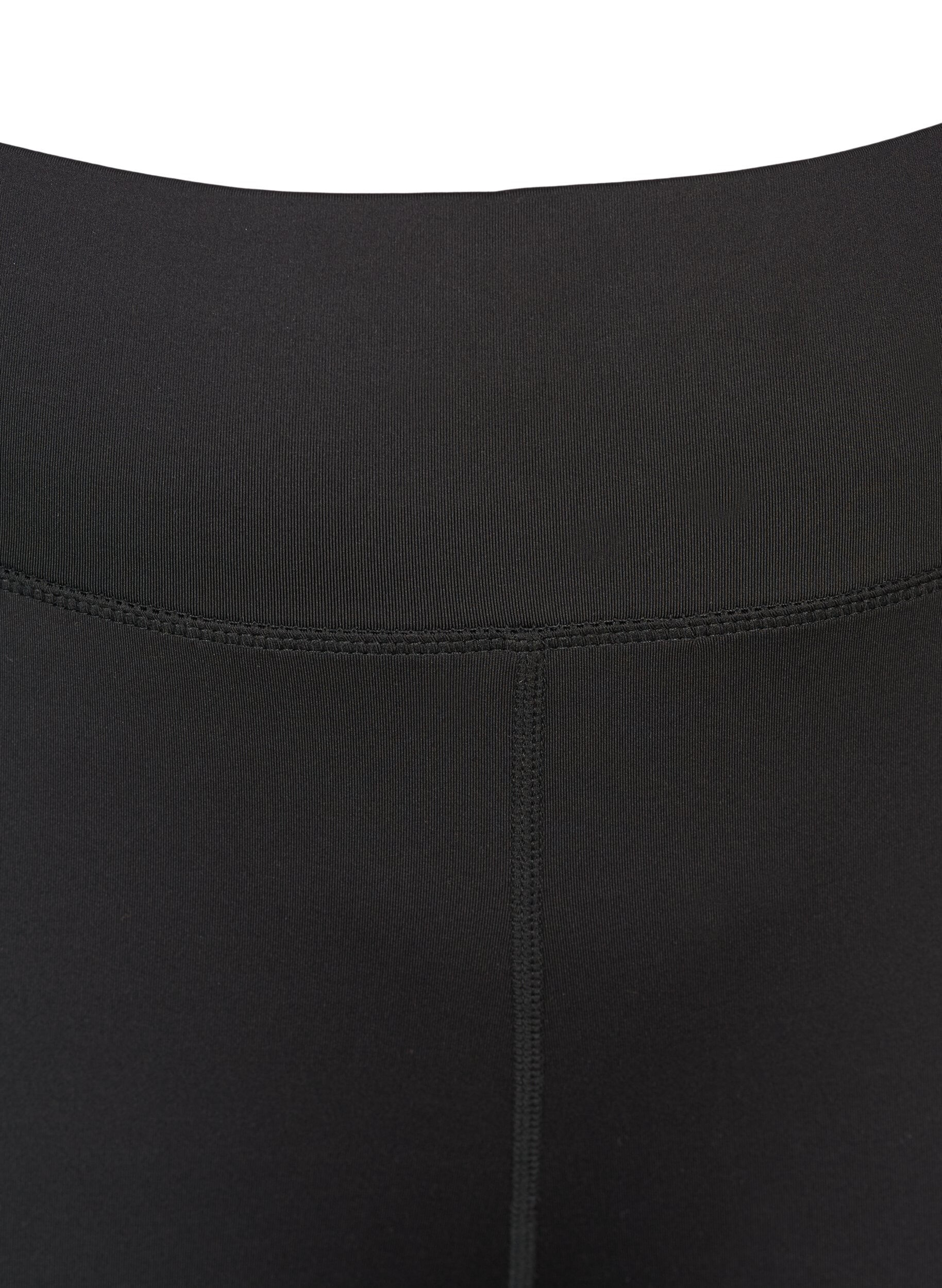 ZizziGek&uuml;rzte Basic-Trainingsleggings, Schwarz, Packshot image number 3