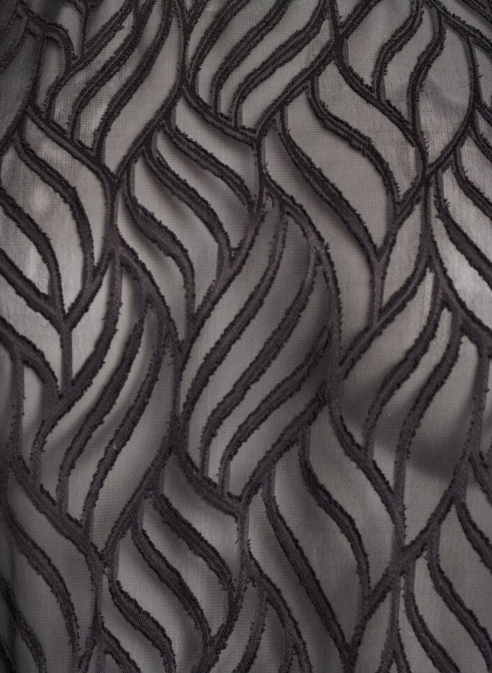 Bluse aus Chiffon mit Strukturmuster, Schwarz, Packshot image number 2
