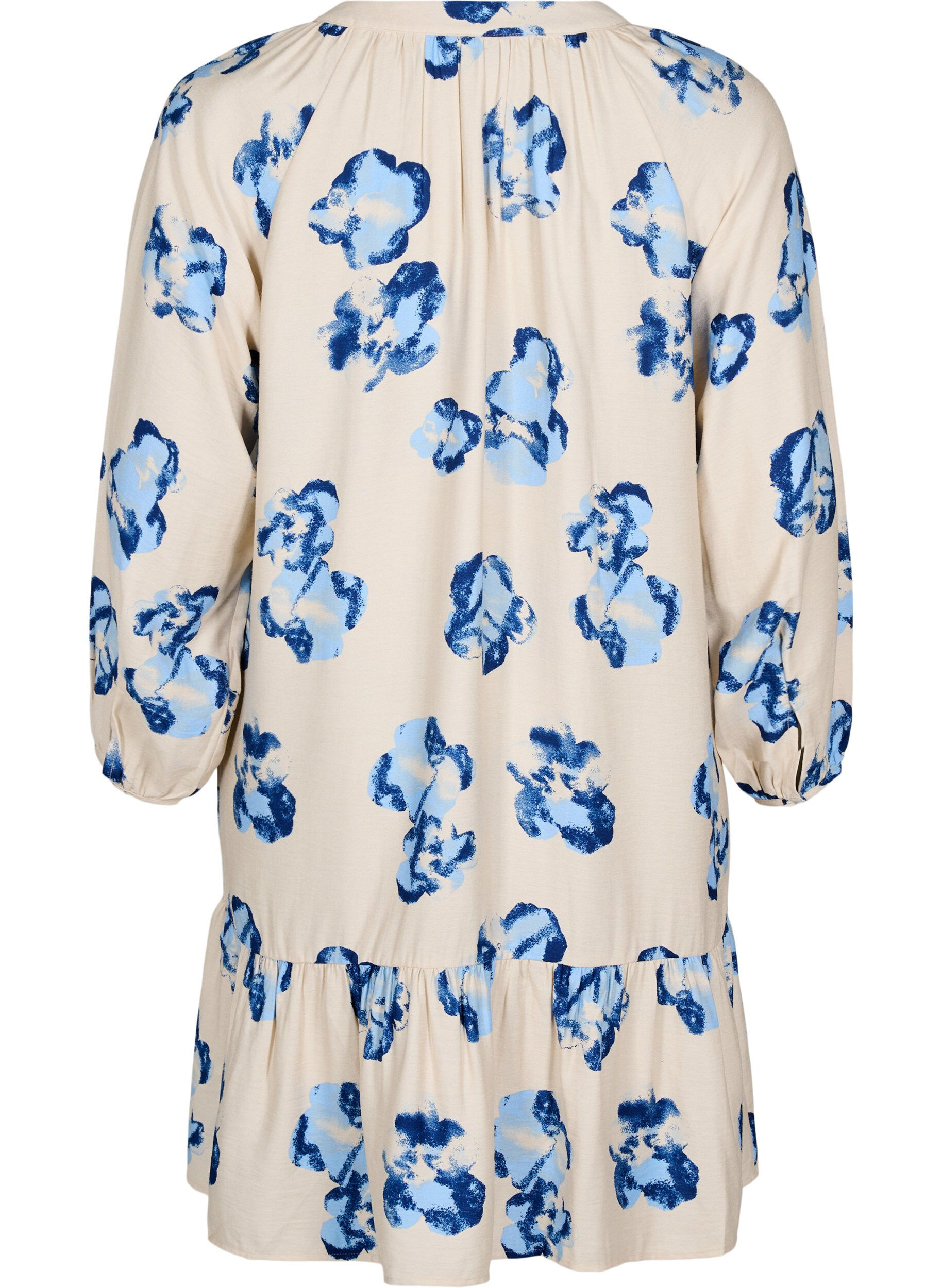 ZizziMidikleid mit langen &Auml;rmeln und A-Linie, Vanille, Packshot image number 1