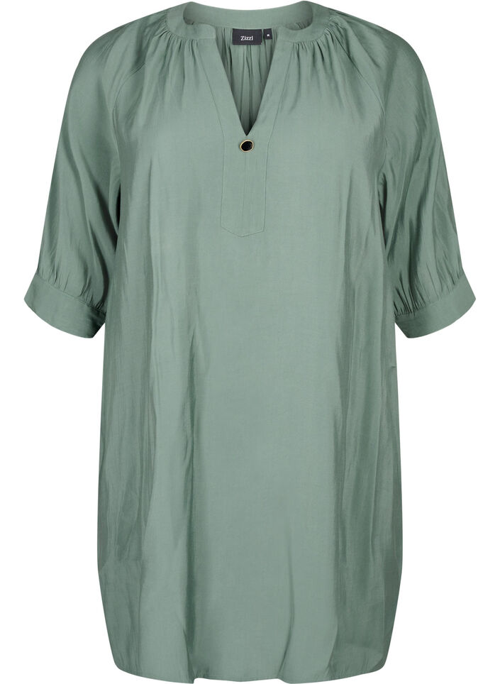 Visa-Tunic mit 3/4 Pantoletten, Duck Green, Packshot image number 0