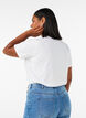 T-Shirt aus Bio-Baumwolle mit Frontprint, Wei&szlig;, Model image number 2