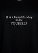 T-Shirt mit Print, Schwarz, Packshot image number 2