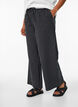 Lockere Hose mit hohem Bund und Taschen, Schwarz, Model image number 3