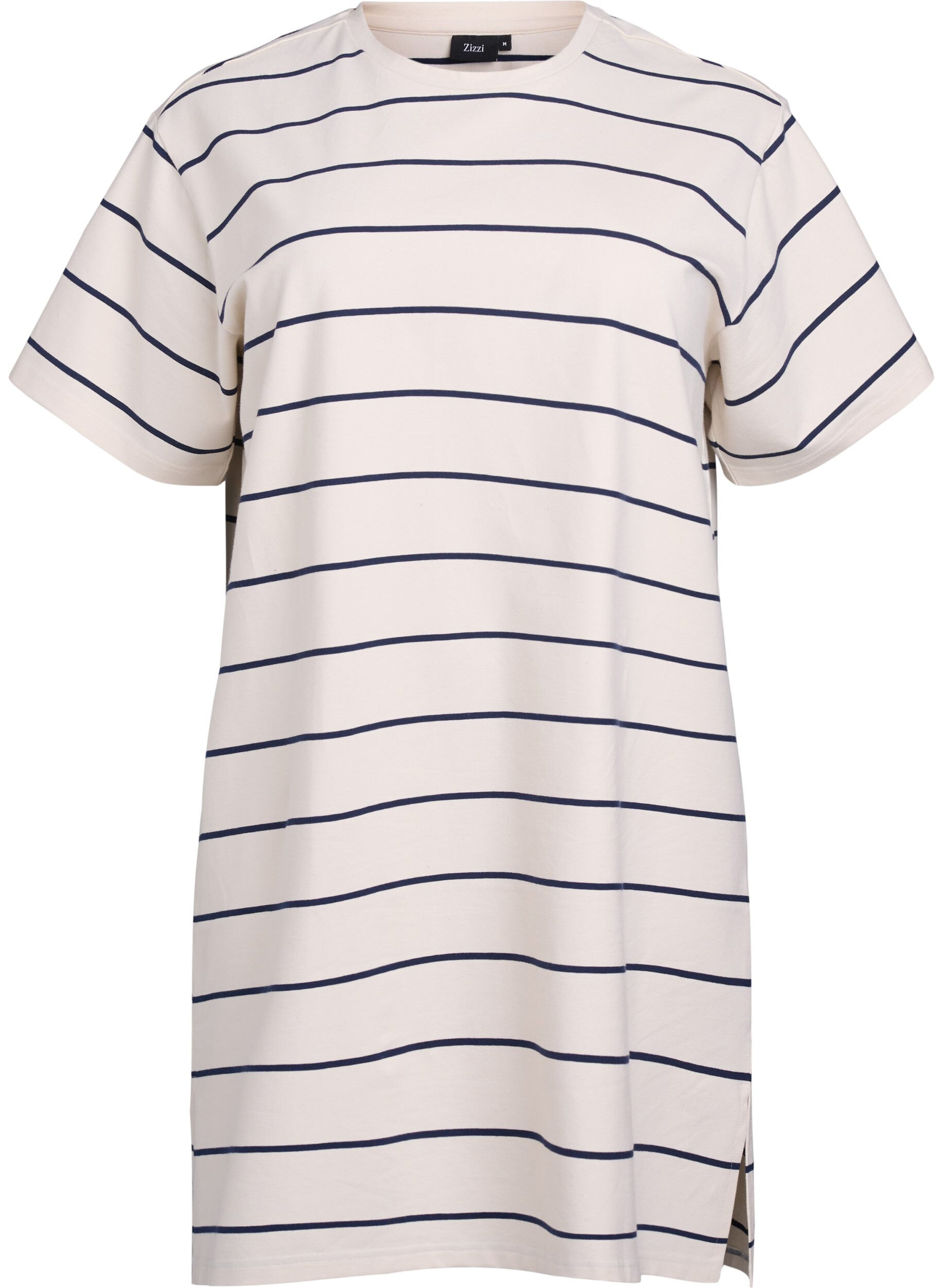 Kurzes Jerseykleid mit Streifen