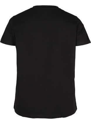 T-Shirt aus Bio-Baumwolle mit Schnüren Details, Black, Packshot image number 1
