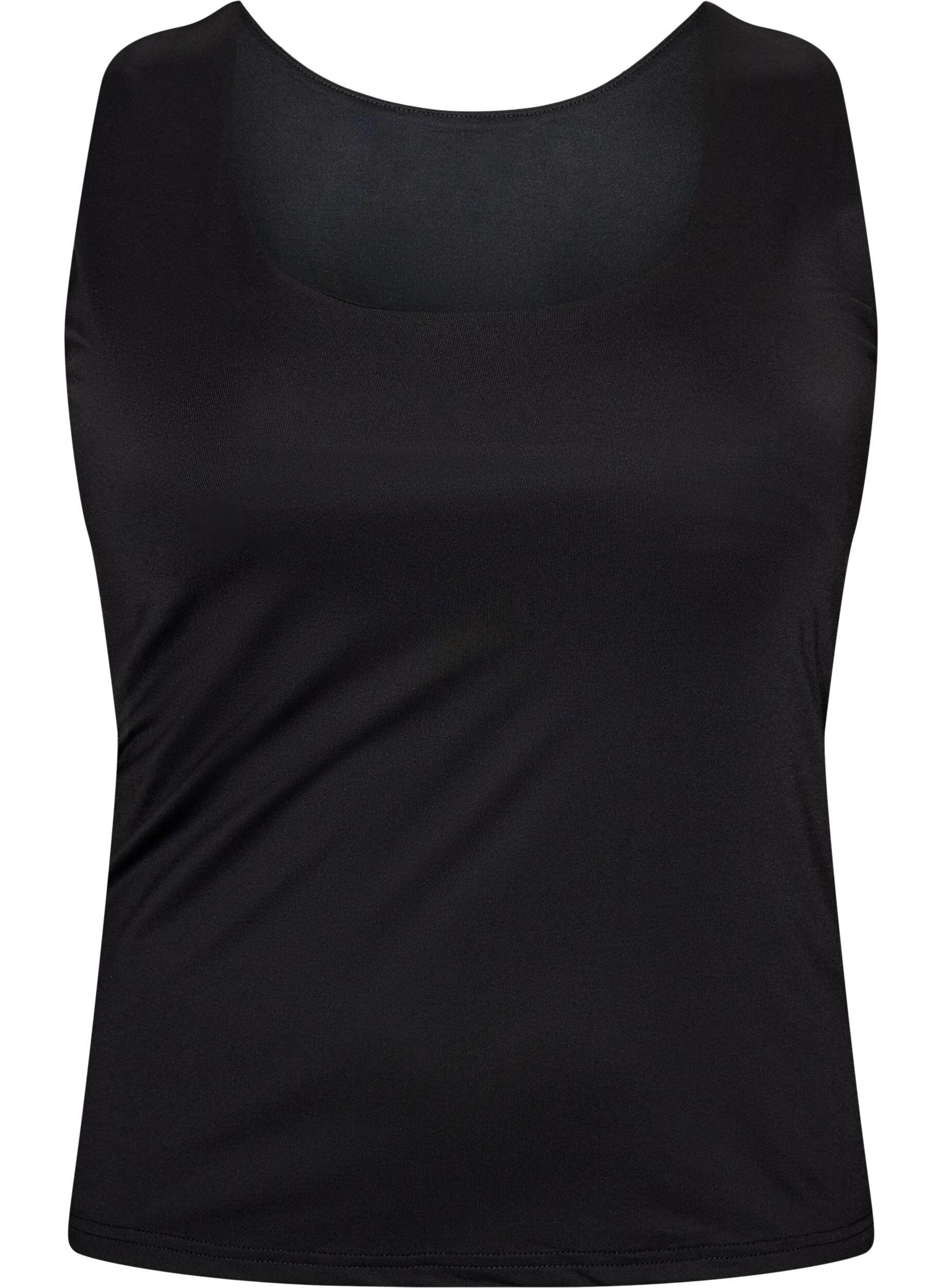 Figurbetontes Basic-Top aus glattem Stoff
