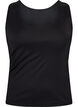 Figurbetontes Basic-Top aus glattem Stoff, Schwarz, Packshot image number 0