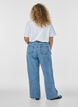 Jeans in weiter Passform mit Nahtdetails, Blau, Model image number 1