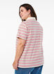 Poloshirt mit Streifen und kurzen Ärmeln, Pink, Model image number 2