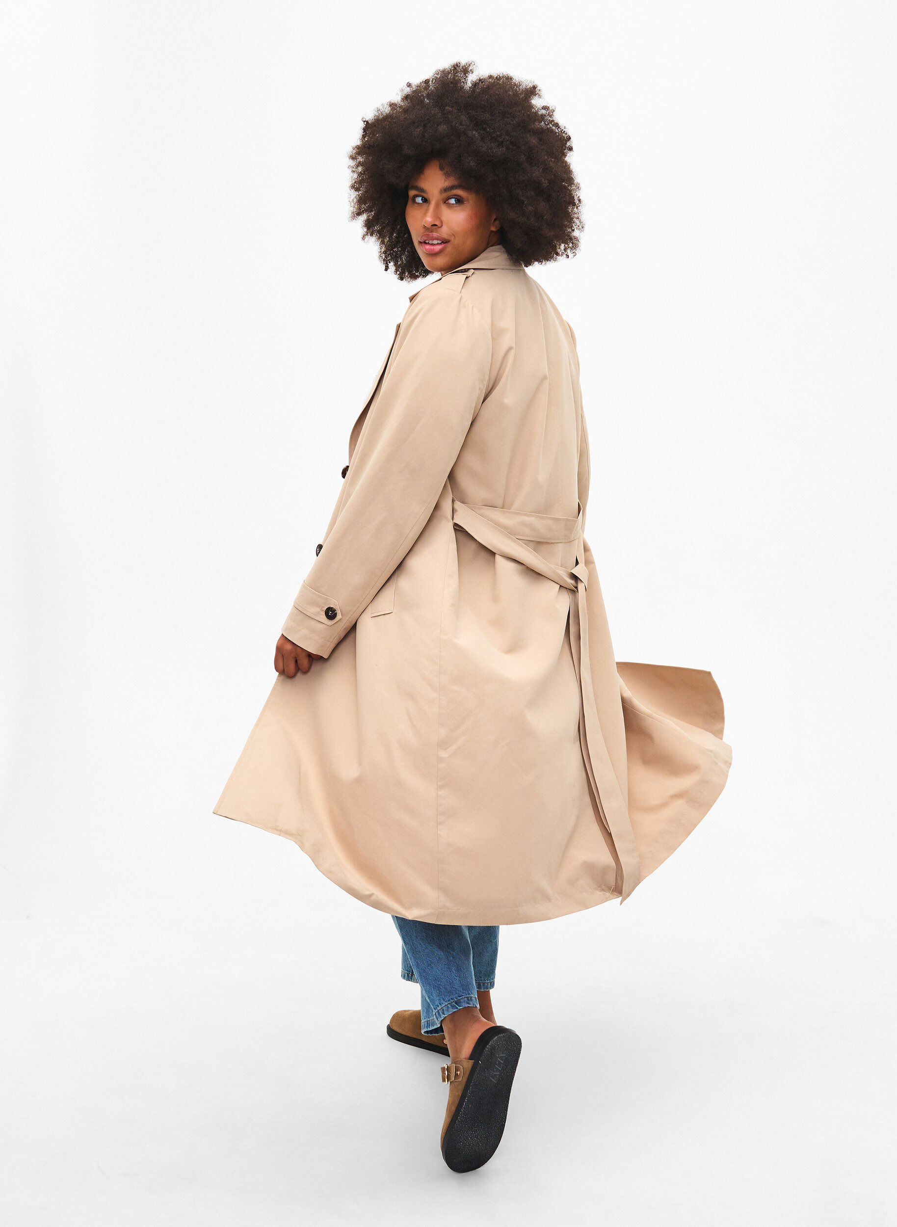 ZizziLanger Trenchcoat mit G&uuml;rtel, Nomad, Model image number 1
