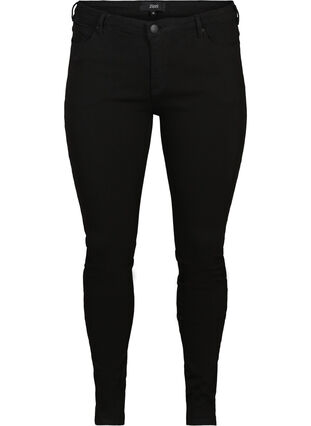 Schwarze Slim Fit Emily Jeans, Black, Packshot image number 0