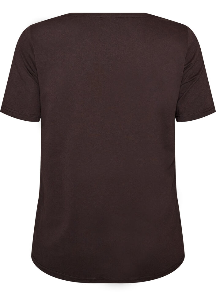 T-Shirt mit Print, Braun, Packshot image number 1