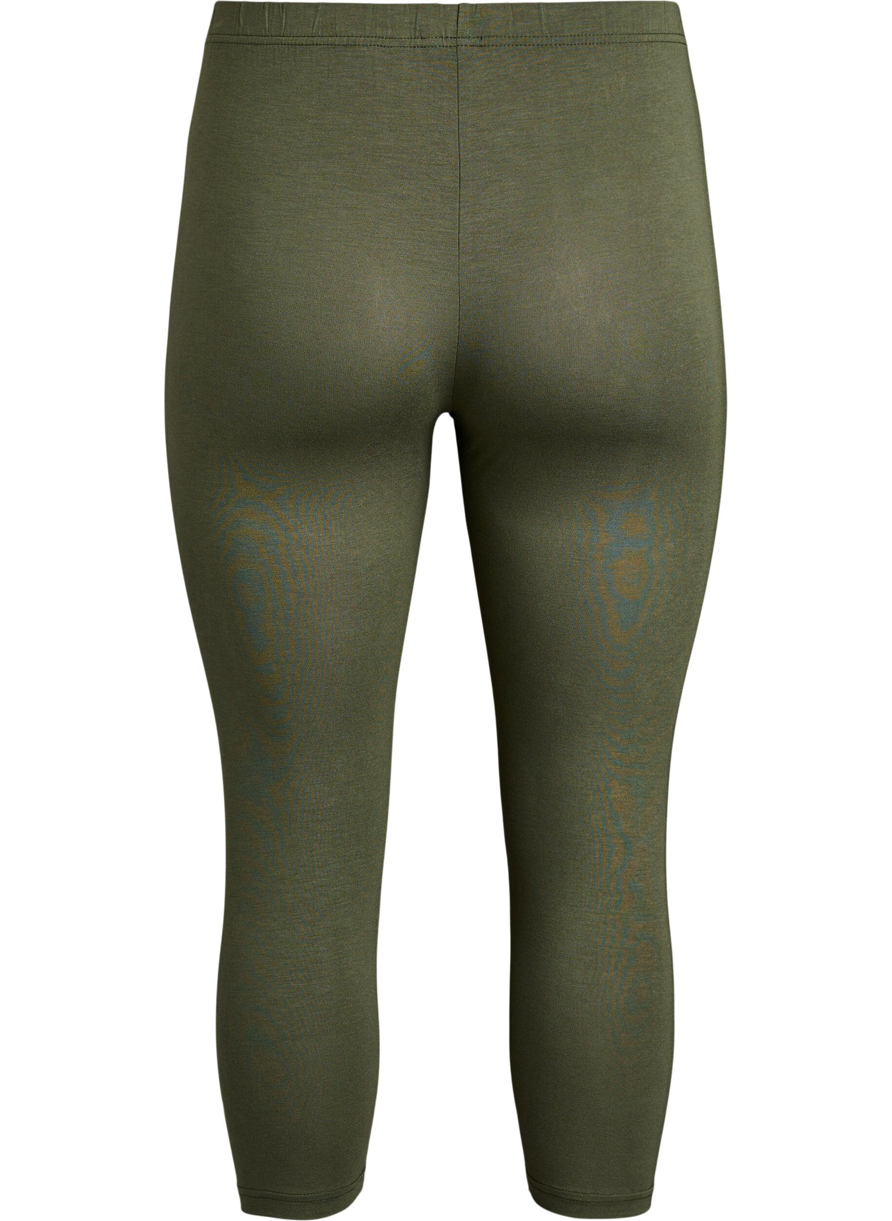 ZizziBasic 3/4-Leggings aus Viskose, Gr&uuml;n, Packshot image number 1