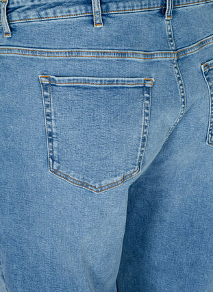 Cropped Mom Fit Jeans mit hoher Taille, Light blue denim, Packshot image number 3