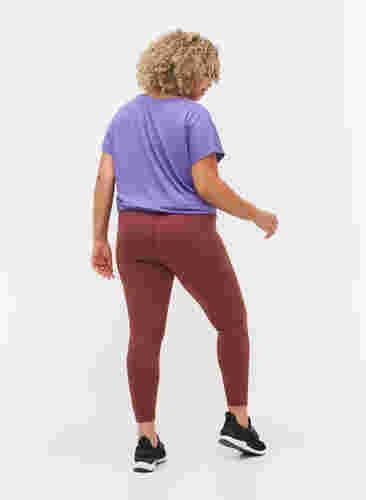 Unifarbene Fitness-Leggings, Sable, Model image number 1