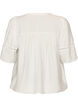Bluse aus Viskose mit Biesen und Ballon&auml;rmeln, Vanille, Packshot image number 1