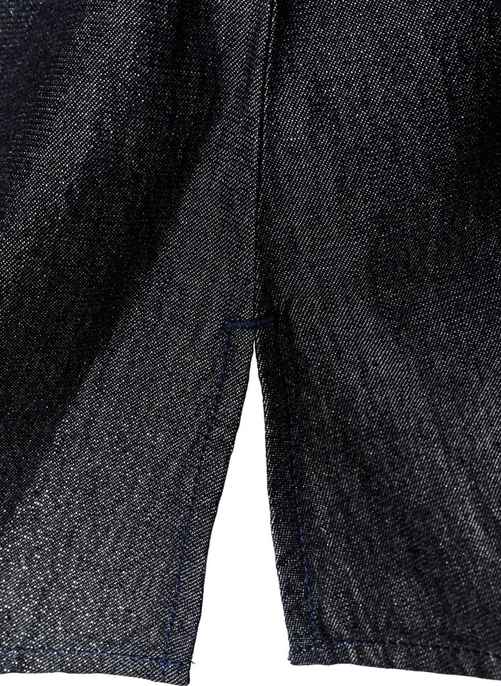 Denimbluse mit Glitzerfaden und 3/4-&Auml;rmeln, Grau, Packshot image number 3