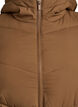 Mittellange Steppjacke mit Kapuze, Braun, Packshot image number 2
