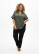 Lockere Bluse mit kurzen &Auml;rmeln, Gr&uuml;n, Model image number 1