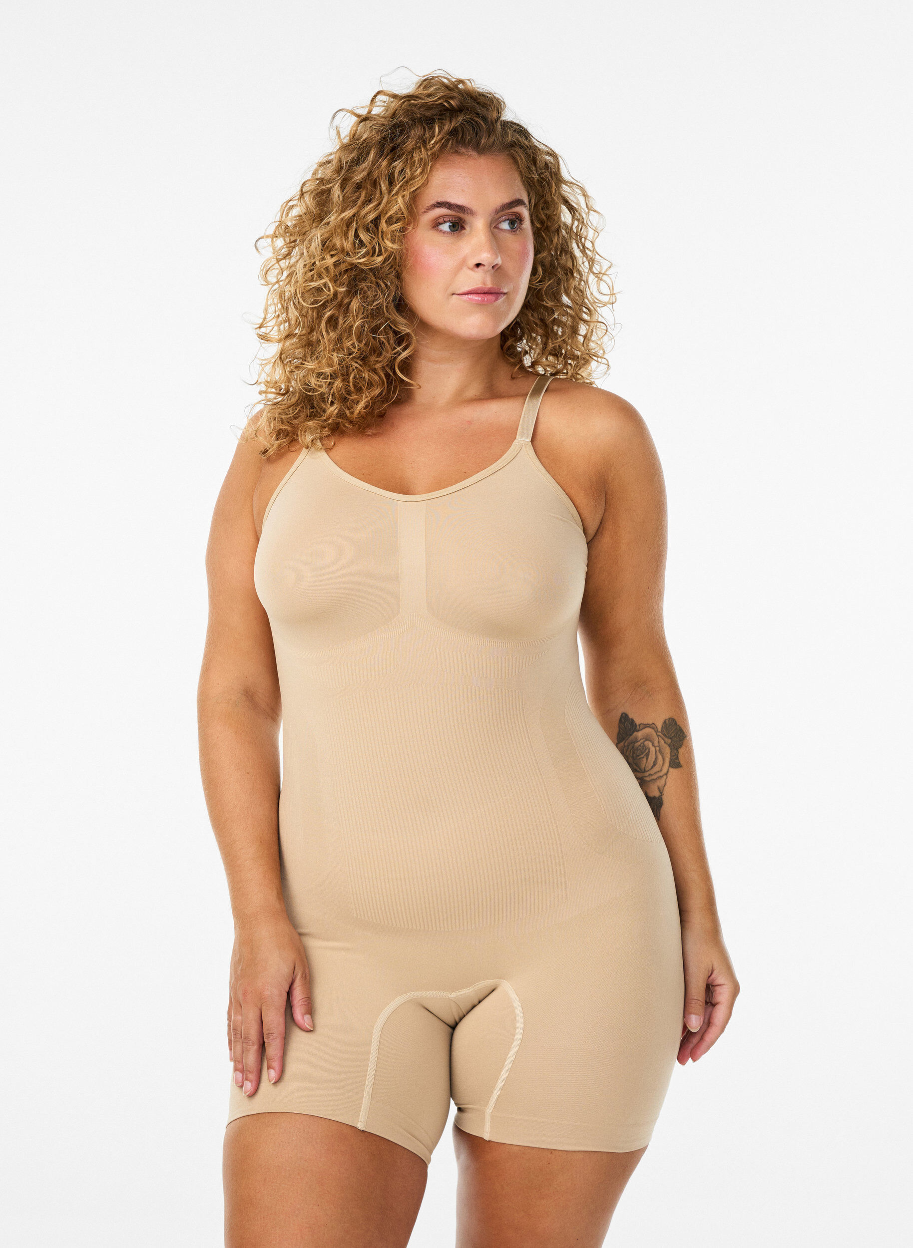 Shapewear-Body mit &Ouml;ffnung im Schritt, Beige, Model