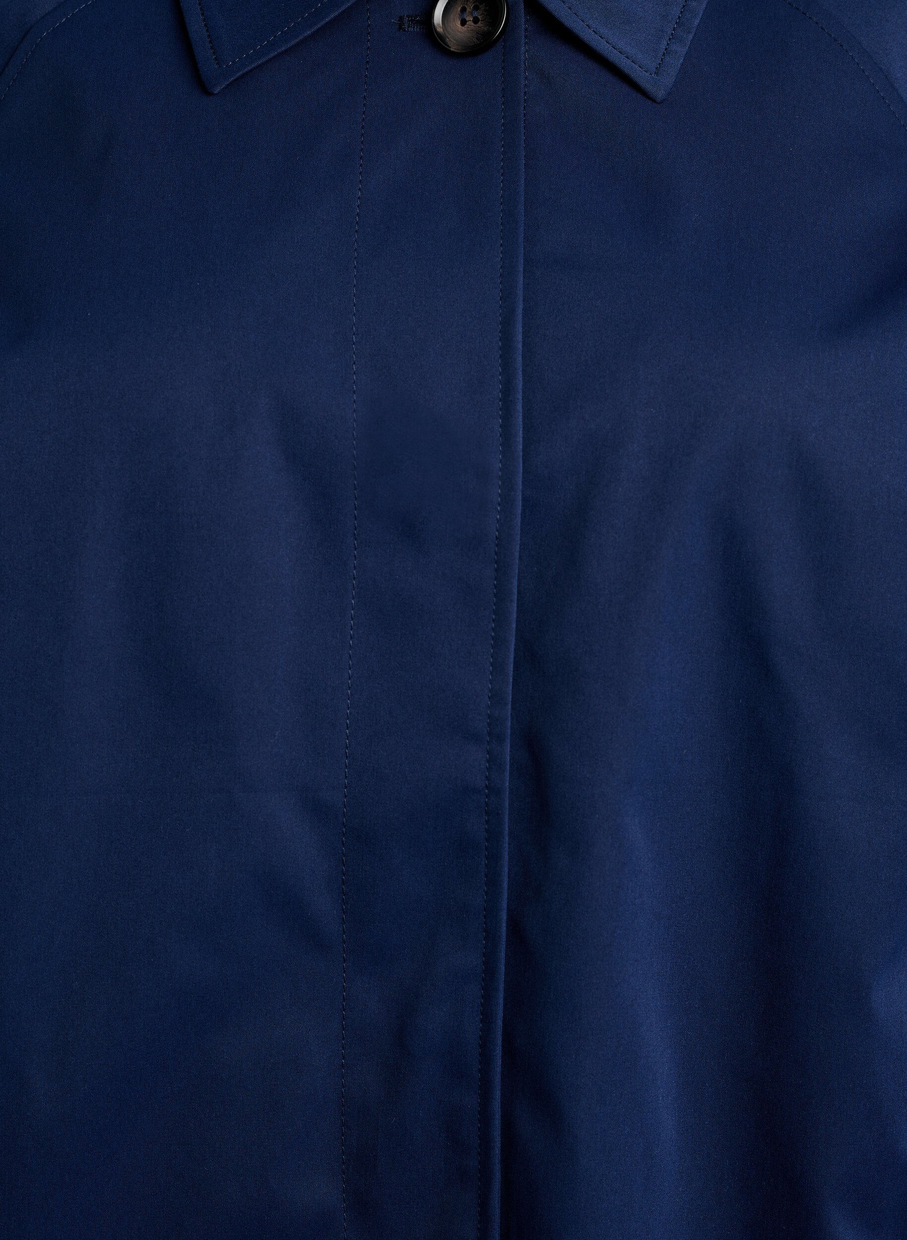 ZizziKurzer Trenchcoat mit Kragen und Raglan&auml;rmeln, Blau, Packshot image number 2