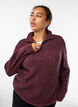 Strickpullover mit hohem Kragen und Rei&szlig;verschluss, Rot, Model image number 4
