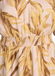 Midikleid aus Viskose mit Blattmuster und gesmokter Taille, Gelb, Packshot image number 2