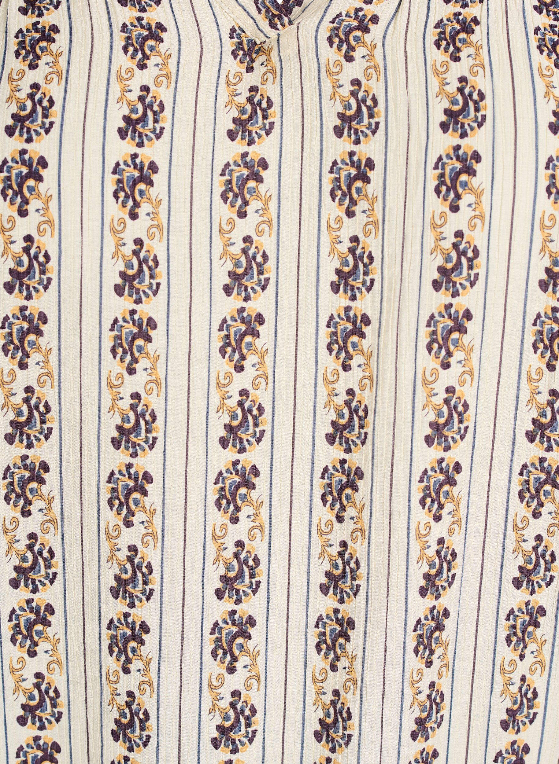 ZizziGebl&uuml;mte Bluse mit gesmoktem Saum, Egret AOP, Packshot image number 2