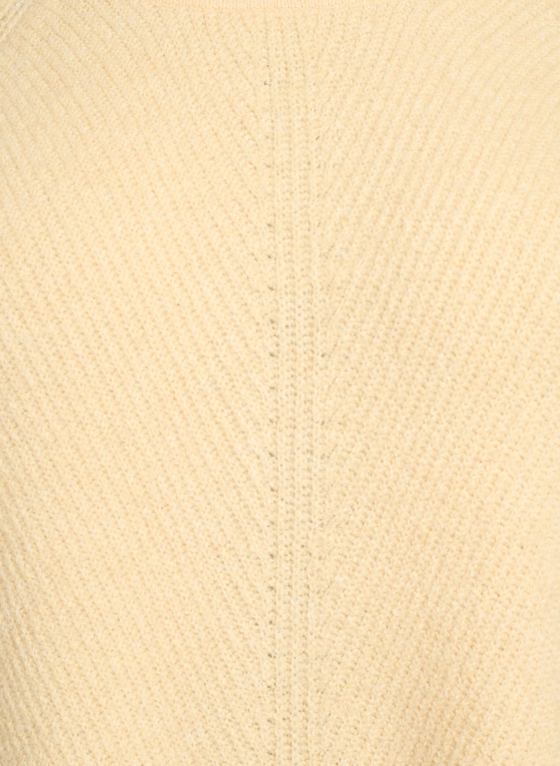 ZizziStrickpullover mit diagonalem Muster und Raglan&auml;rmeln, Gelb, Packshot image number 2