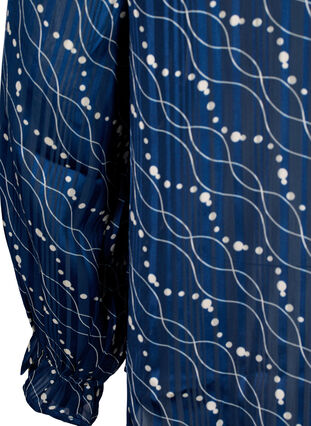 Langärmelige Bluse mit Rüschen und Aufdruck, Dress Bl. Swirl AOP, Packshot image number 3