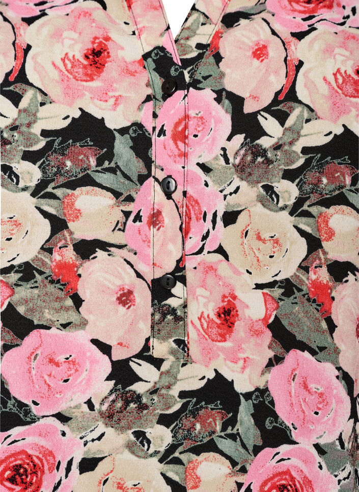 Bluse mit kurzen &Auml;rmeln und V-Ausschnitt, Rot, Packshot image number 2