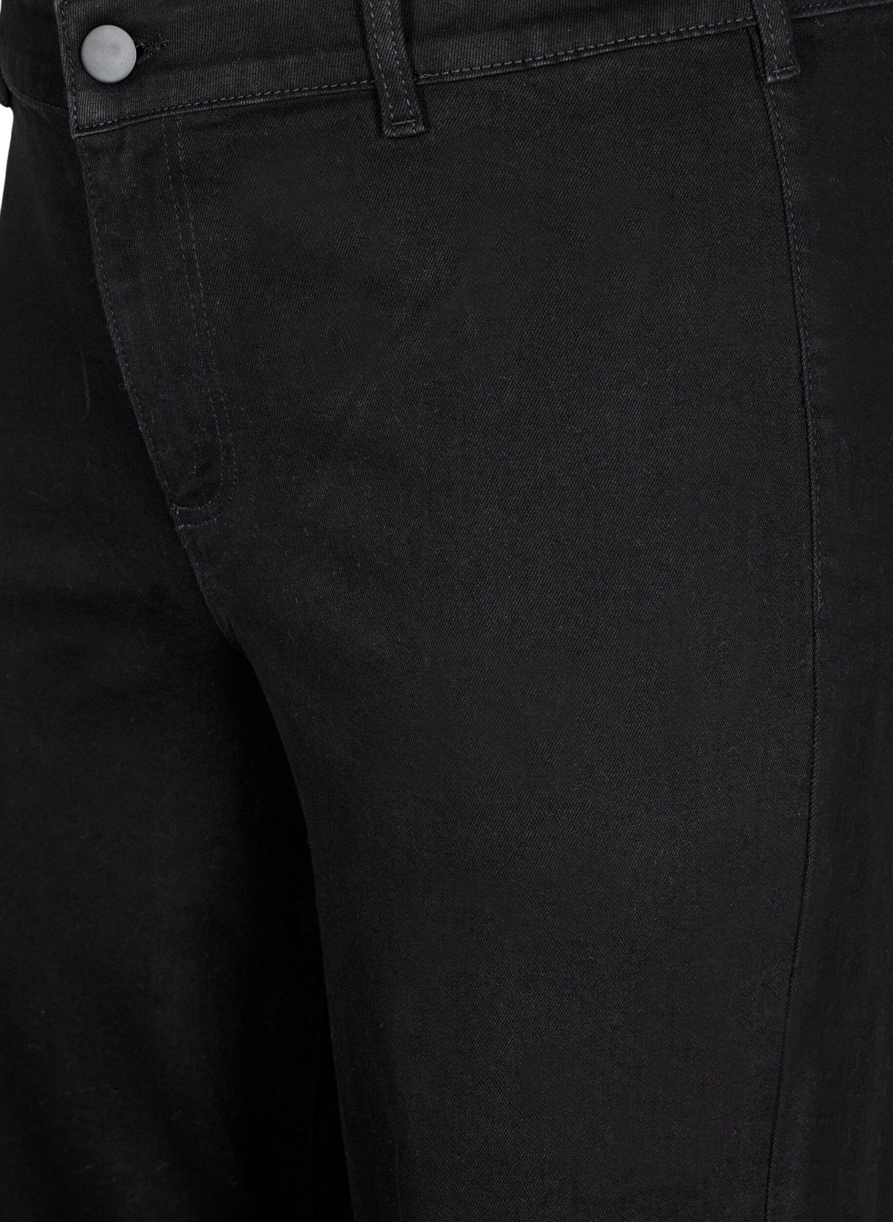 ZizziJeans mit hoher Taille und weitem Bein, Schwarz, Packshot image number 2